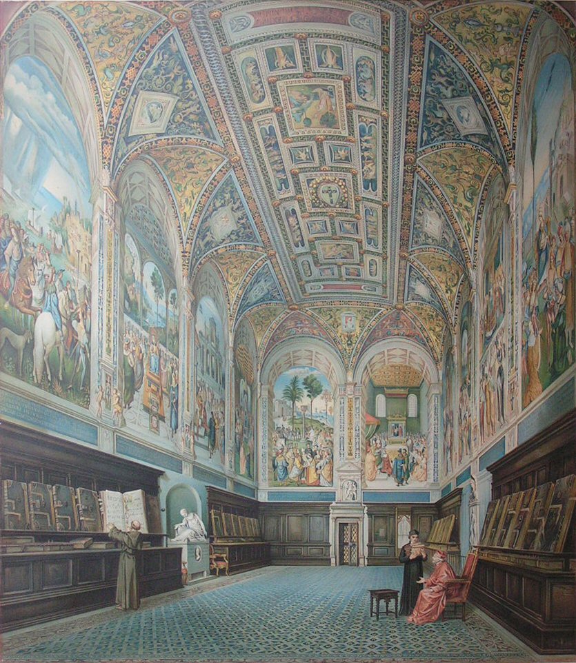 Chromo-lithograph - Piccolomino Library, Sienna